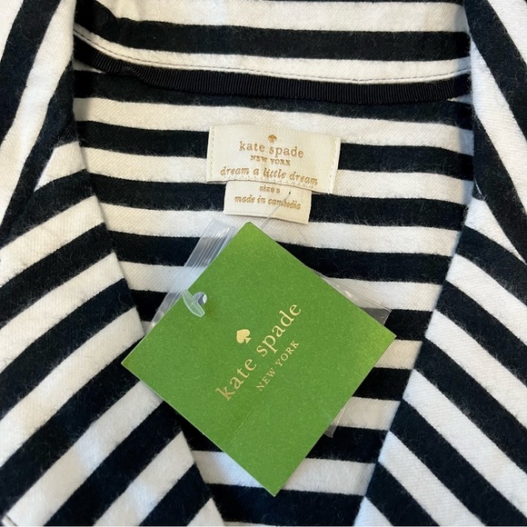 NWT Kate Spade - Striped Pajama Top - Size S - Picture 5 of 7
